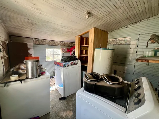 a room with storage and utility