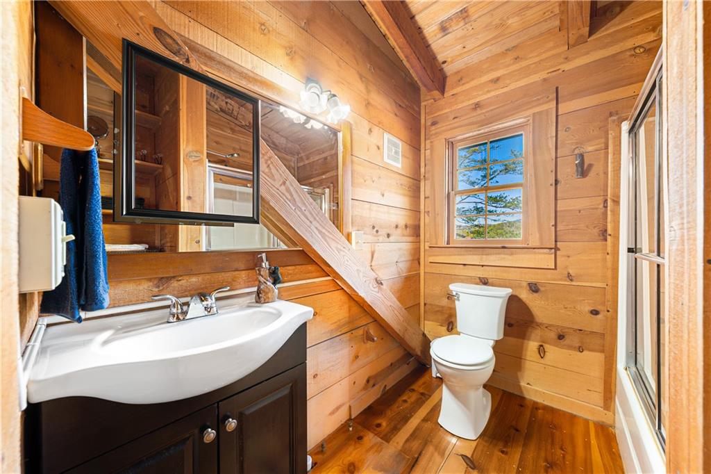 451 Pinecrest Road Sautee Nacoochee, GA 30571 - Photo 26 of 45 a bathroom with a sink a toilet and a mirror