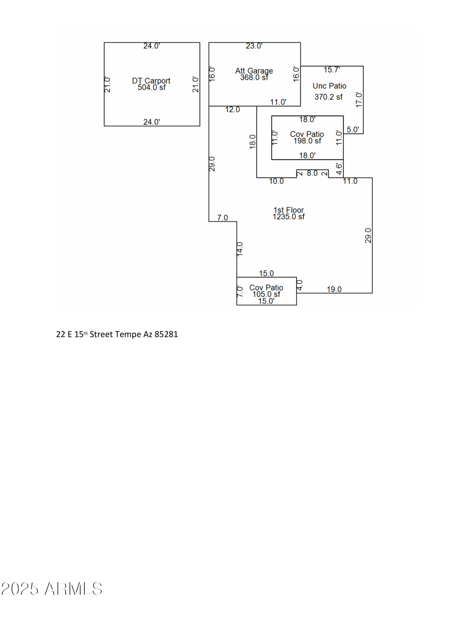 22 East 15th Street Tempe, AZ 85281 - Photo 82 of 84 a picture of a floor plan