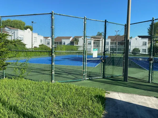 a view of a park with a small yard