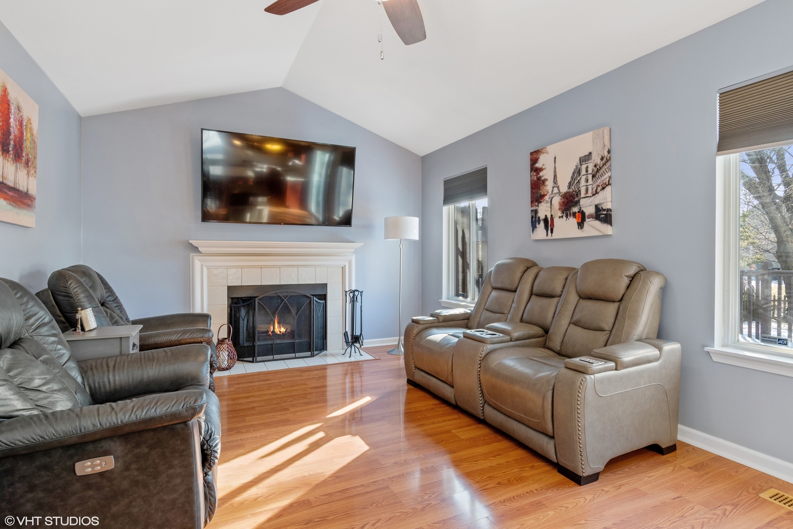 579 Buckboard Road Bolingbrook, IL 60490 - Photo 9 of 17 a living room with furniture and a fireplace
