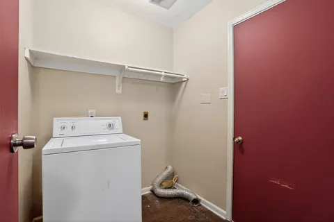 a close up view of a closet