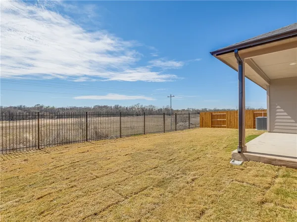 a backyard of a house
