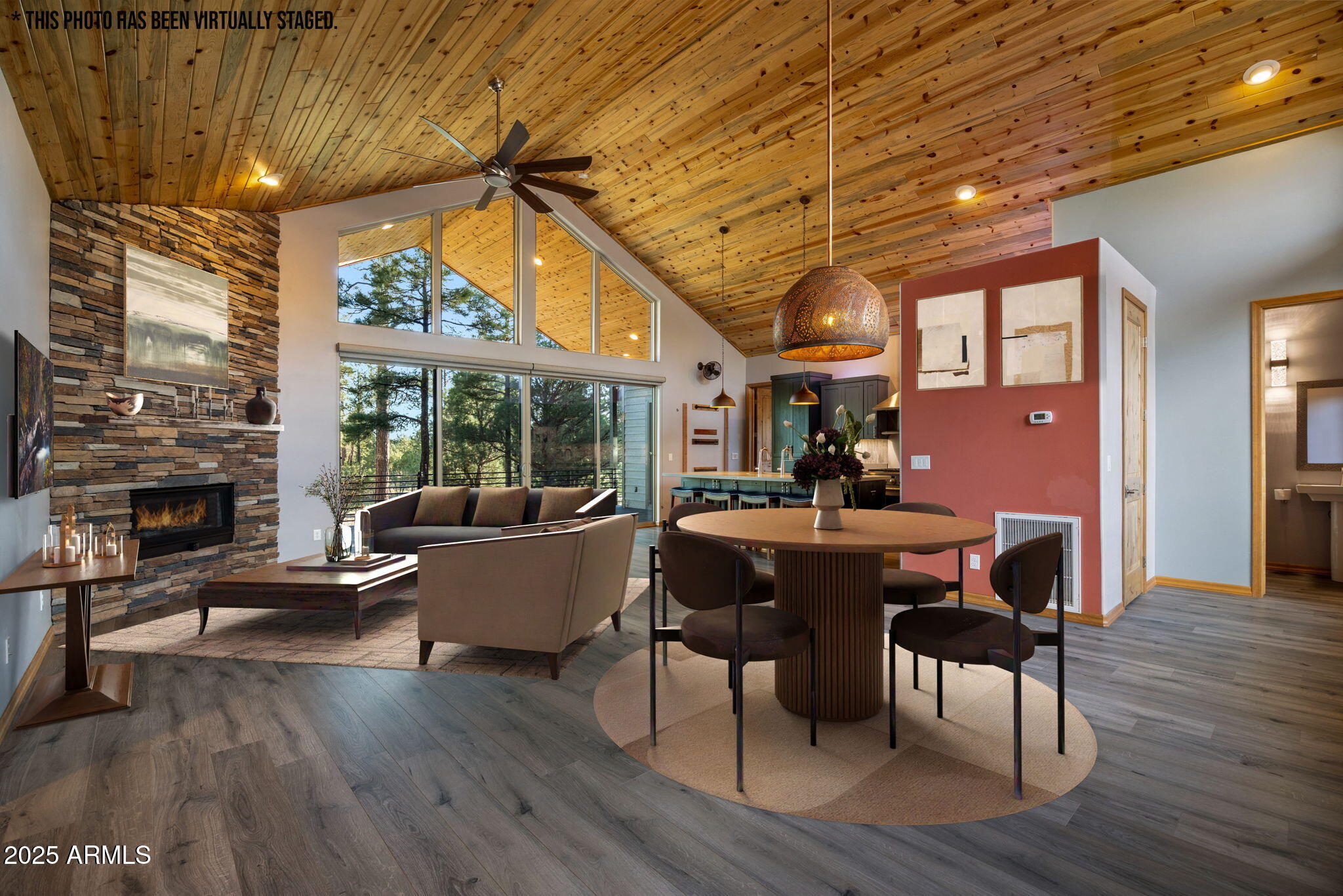 3429 Ponderosa Loop Heber, AZ 85928 - Photo 11 of 75 a dining room with furniture window and wooden floor