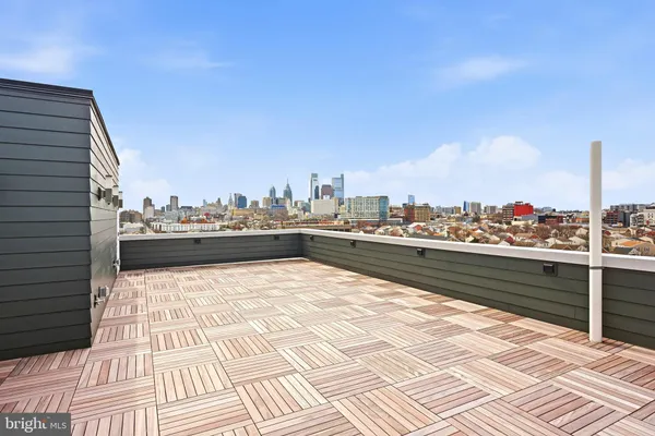 a view of city from a terrace