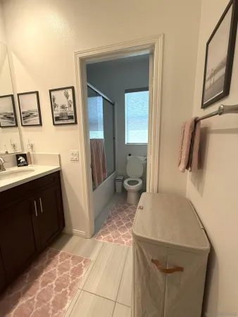 a bathroom with a sink and a toilet