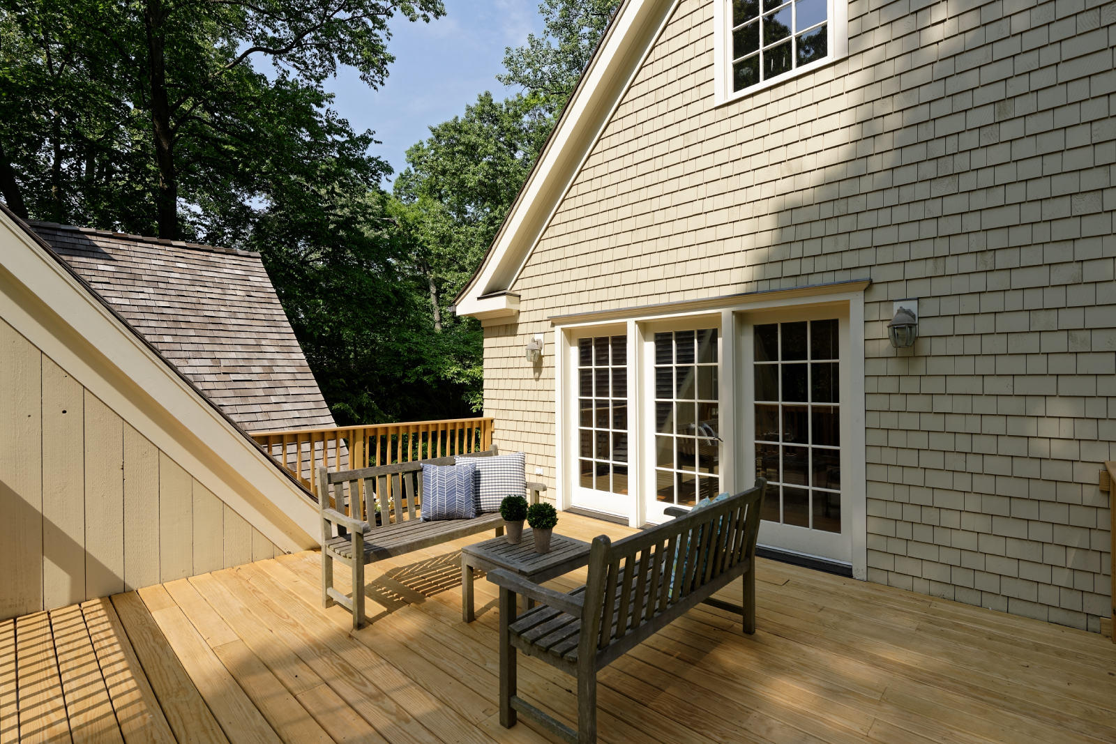 7 Ledge Road Rowayton, CT 06853 - Photo 14 of 30 a view of a deck with two couches and deck