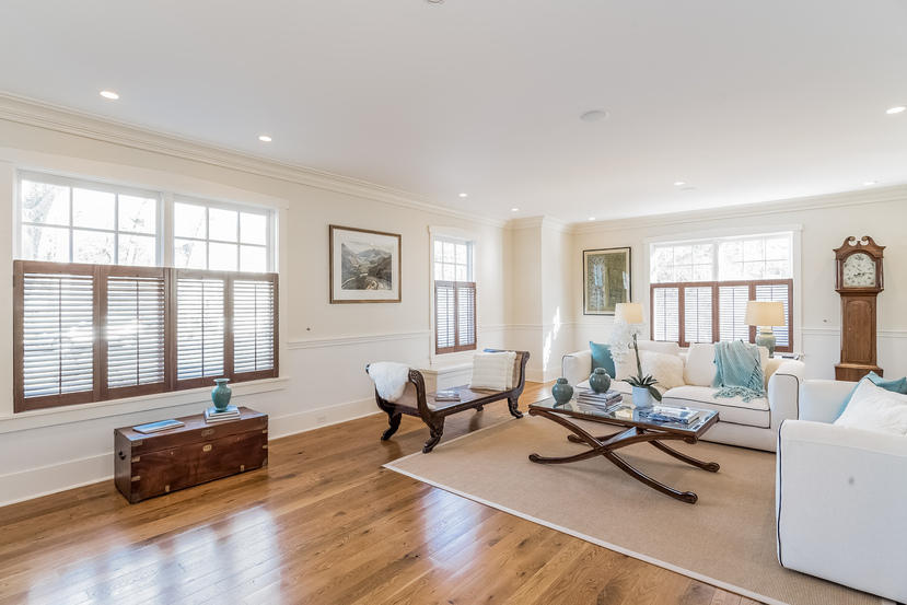 7 Ledge Road Rowayton, CT 06853 - Photo 6 of 30 a living room with furniture and floor to ceiling windows