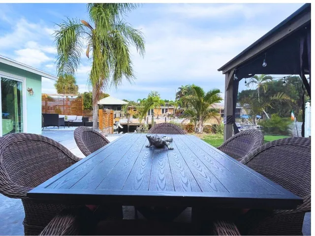 a view of outdoor space yard deck patio and outdoor kitchen