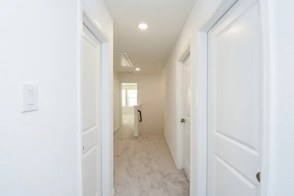 an empty room with an entryway