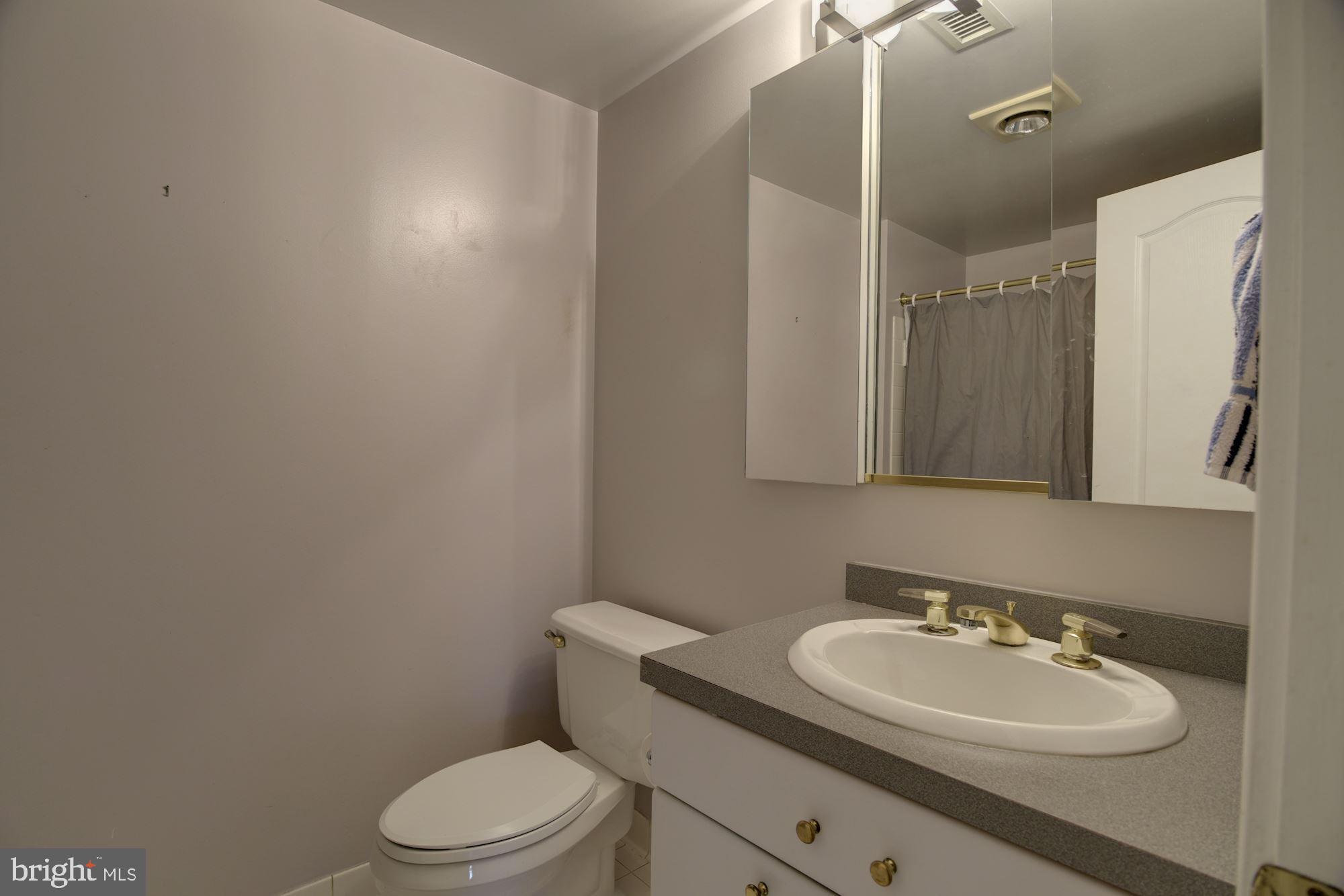 10001 Windstream Drive, Unit 404 Columbia, MD 21044 - Photo 18 of 29 a bathroom with a toilet a sink and mirror