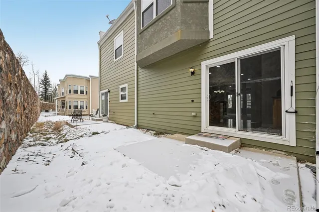 a view of a building with a door