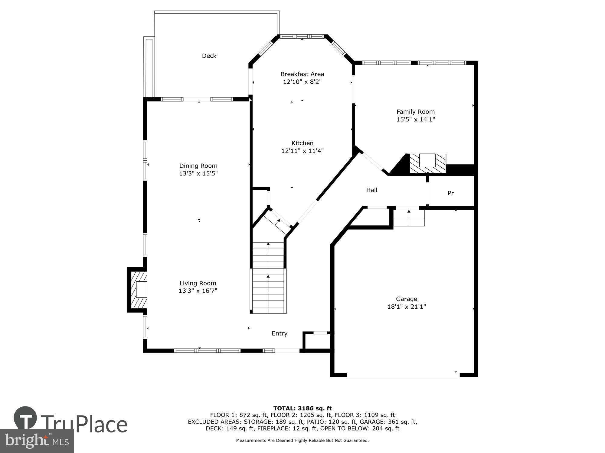 219 Spring Race Court Annapolis, MD 21401 - Photo 36 of 50 Main Level (Labels & Measurements)