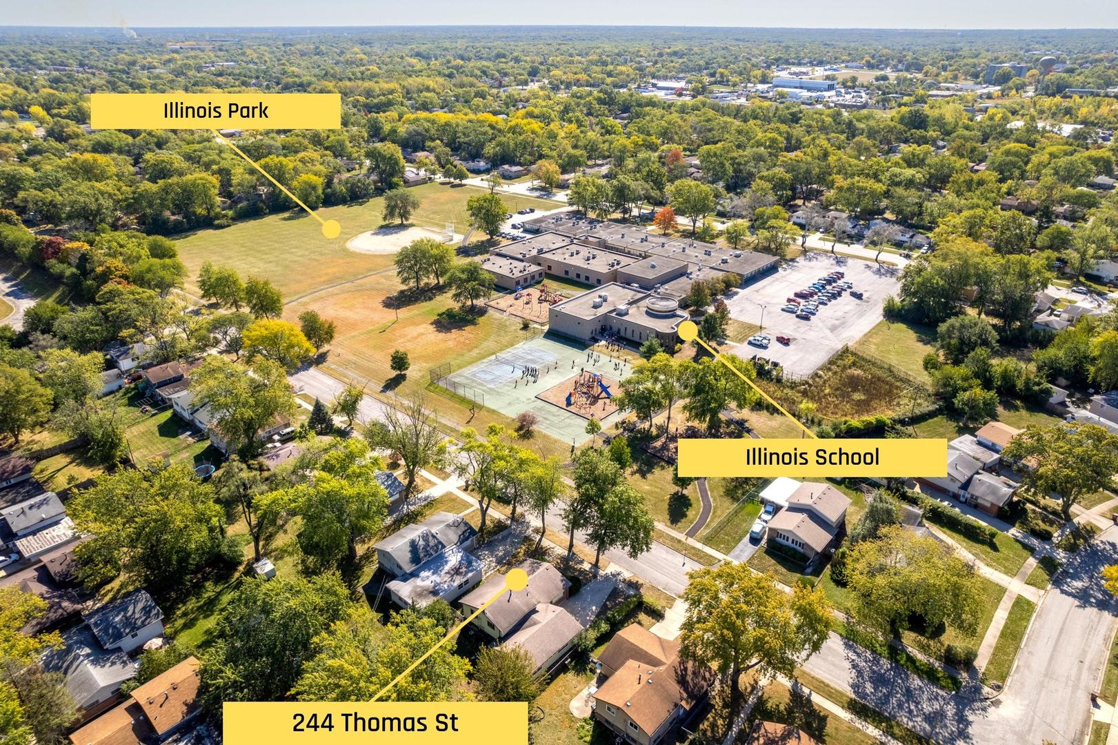 244 Thomas Street Park Forest, IL 60466 - Photo 26 of 30 an aerial view of residential houses with outdoor space