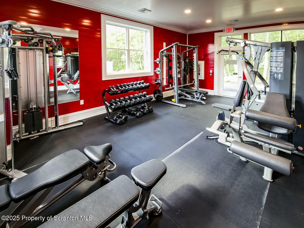 160 Bianca Way Old Forge, PA 18518 - Photo 16 of 19 a view of a room with gym equipment