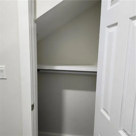 a close view of closet