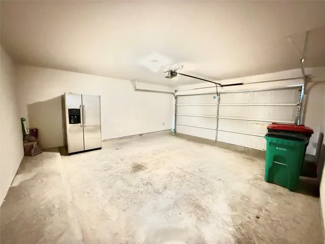 a view of a garage