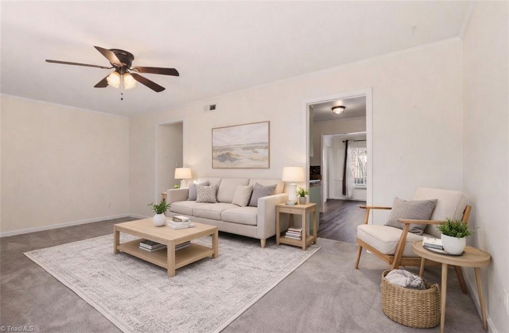 4822 Tower Road, Unit C Greensboro, NC 27410 - Photo 20 of 48 Living Room - virtually staged