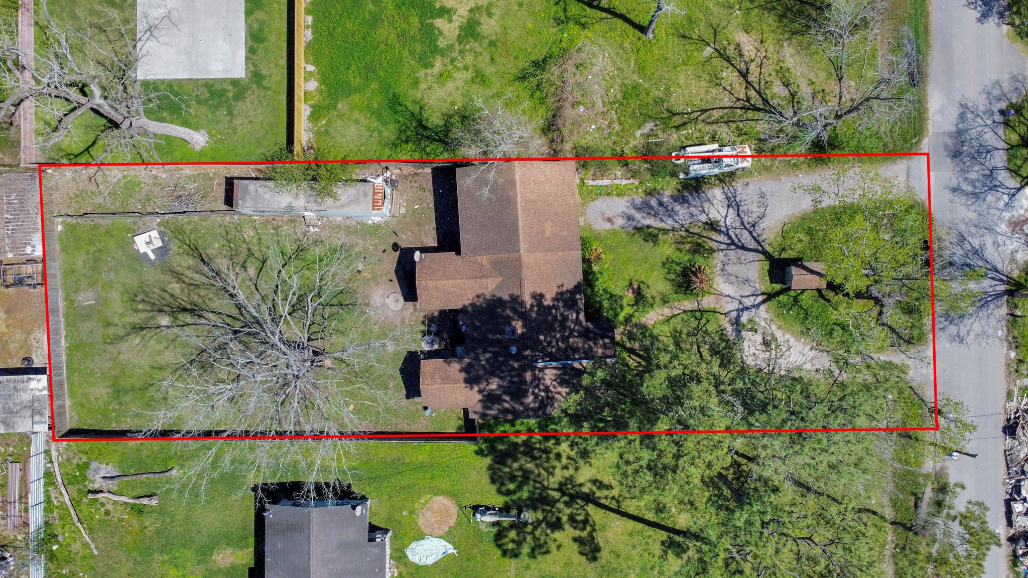 6719 Rubilee Avenue Humble, TX 77396 - Photo 23 of 23 an aerial view of house with a yard and swimming pool