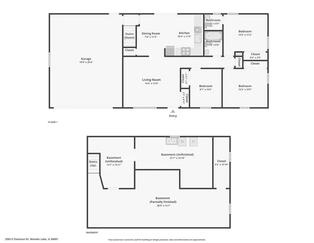 $249,900 | 2502 East Chestnut Drive, Wonder Lake, IL 60097
