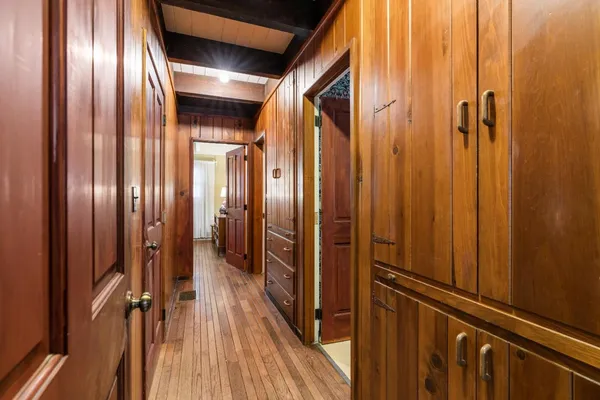 a room with a sink and a window