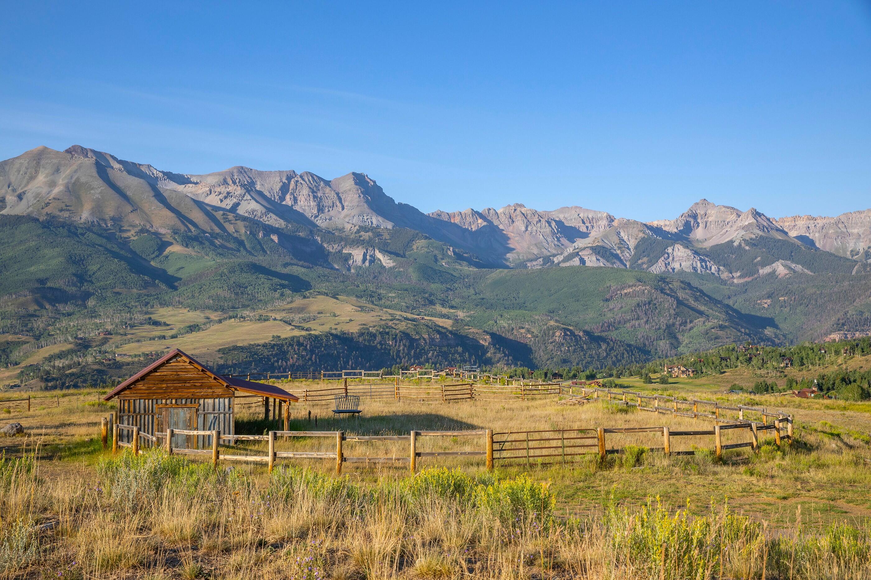 a view of lake with mountain