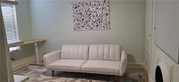 a living room with a couch