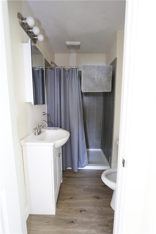 110 Blanche Road Fredericktown, PA 15333 - Photo 26 of 39 a bathroom with a sink a mirror and shower