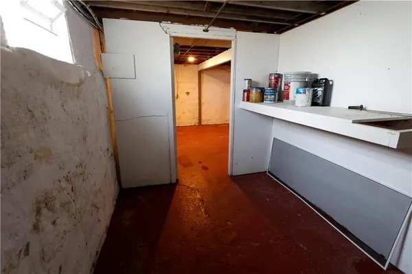 a view of storage and utility room