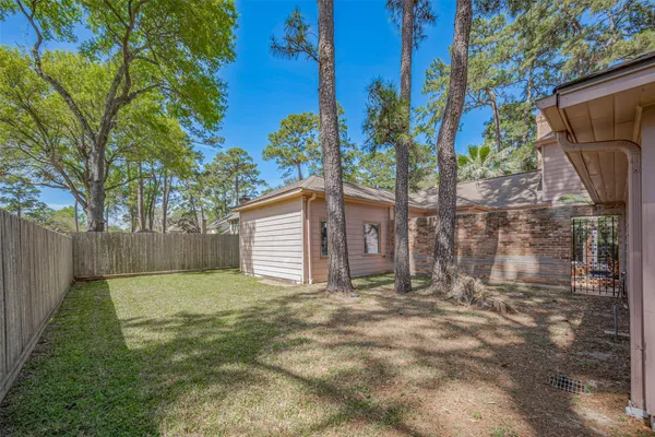 a view of a backyard