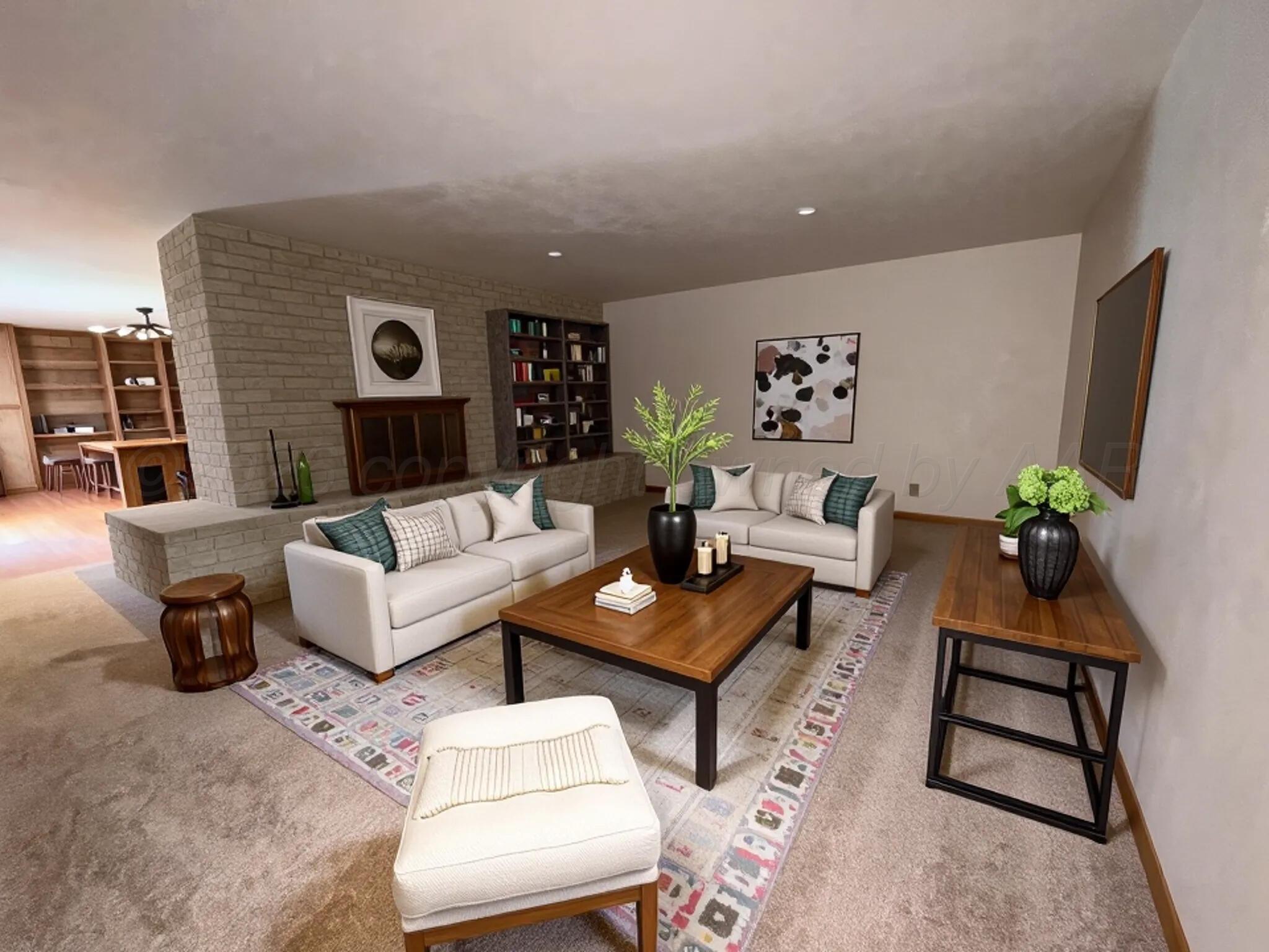 613 South Pearl Street Stratford, TX 79084 - Photo 12 of 32 a living room with furniture and wooden floor