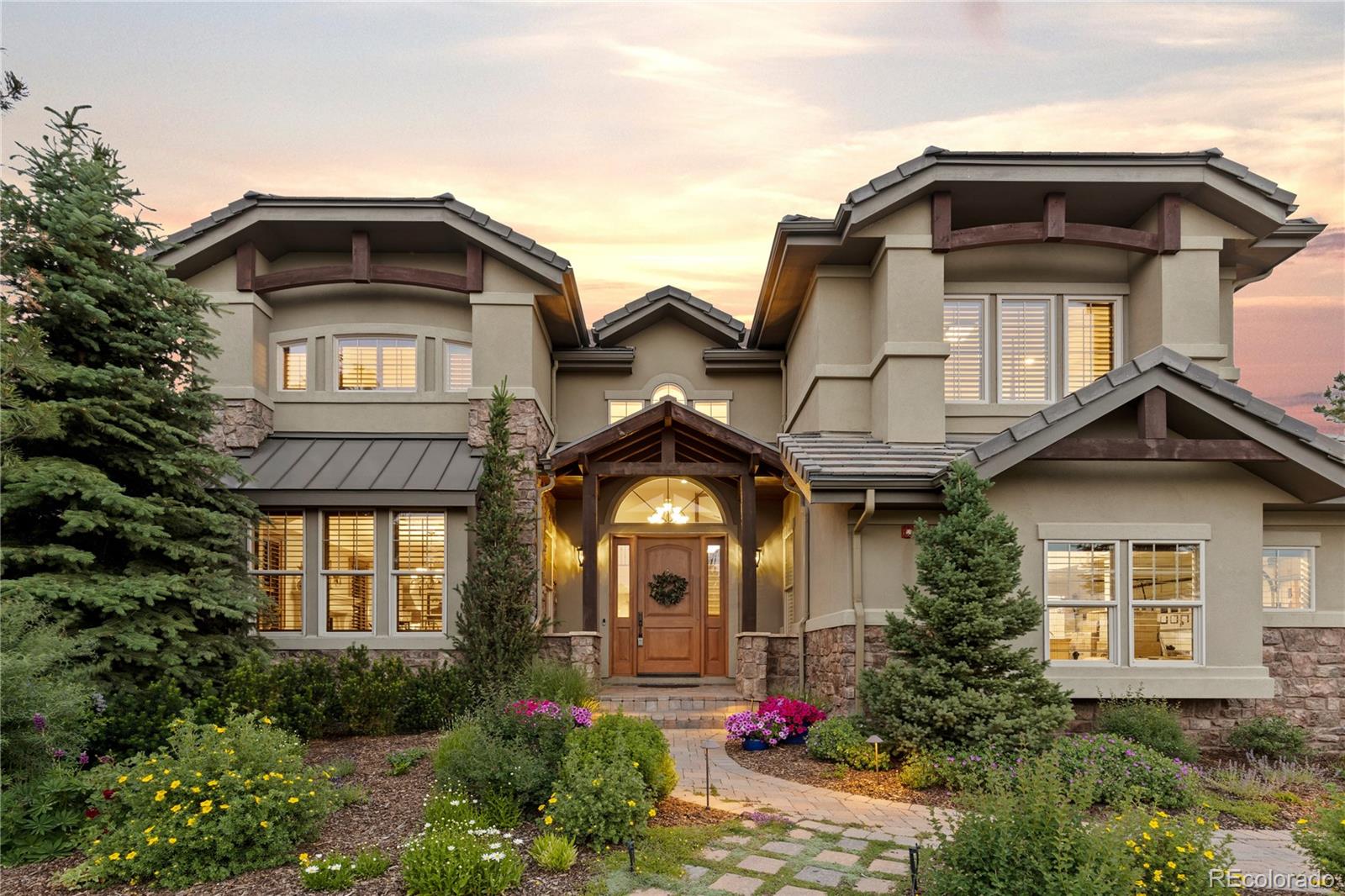 a front view of a house