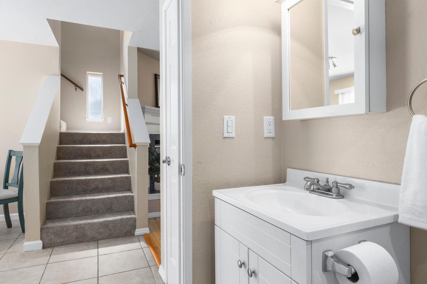 164 Weeks Drive Watsonville, CA 95076 - Photo 25 of 37 a bathroom with a sink and a mirror