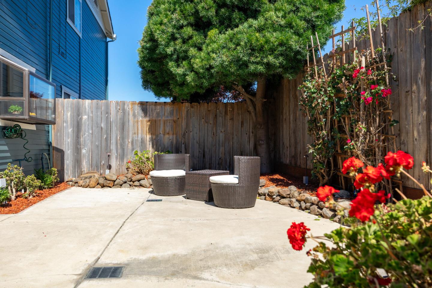 164 Weeks Drive Watsonville, CA 95076 - Photo 30 of 37 a view of a backyard with sitting area