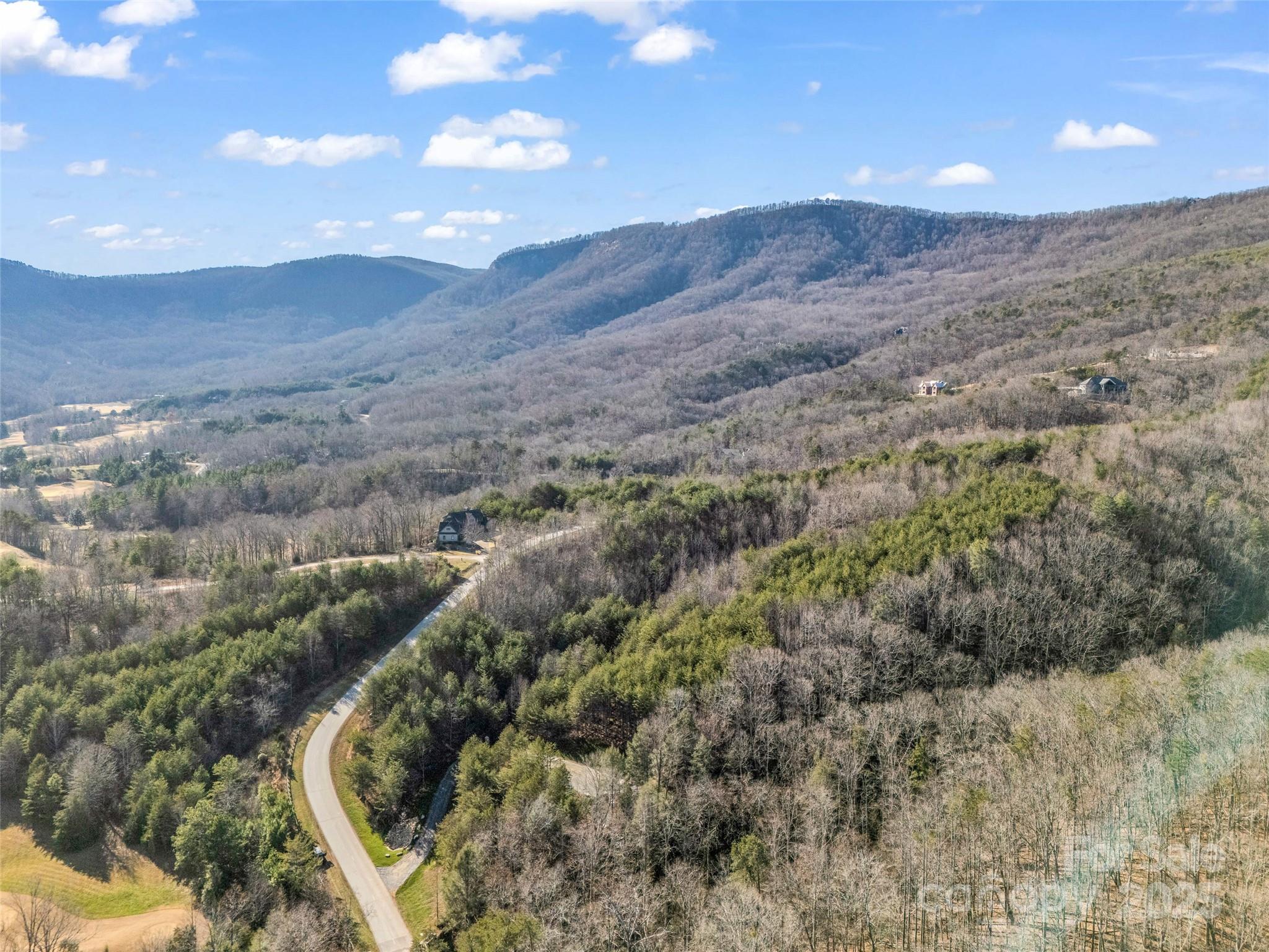 61 Deep Gap Farm Road East Mill Spring, NC 28756 - Photo 28 of 29 a view of a dry yard with mountains in the background