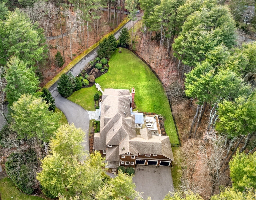 119 Lincoln Road Wayland, MA 01778 - Photo 35 of 40 an aerial view of residential house with outdoor space and swimming pool