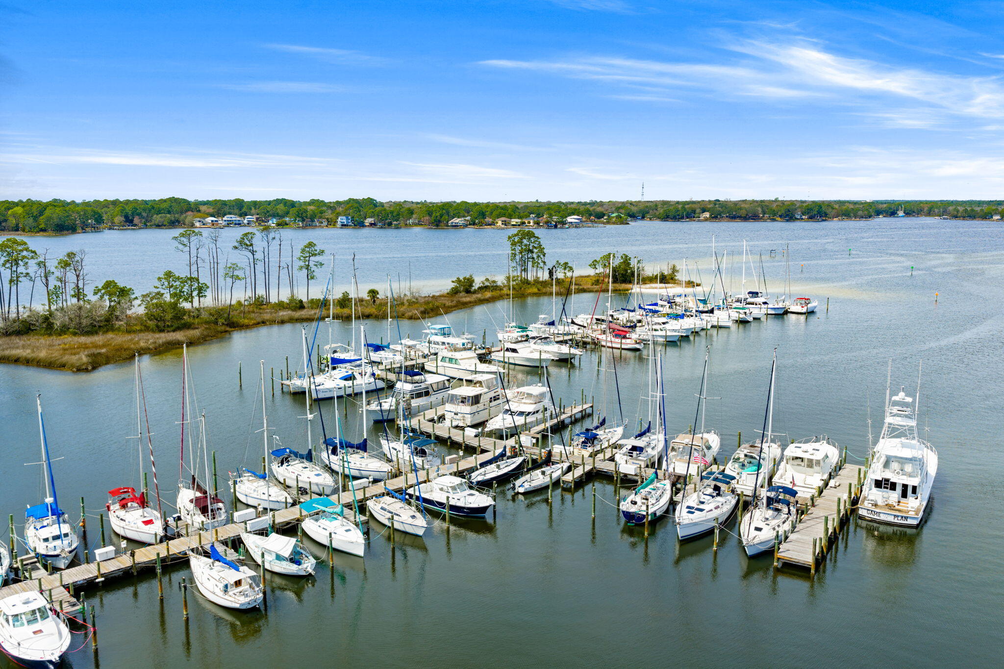 714 Putter Drive Niceville, FL 32578 - Photo 39 of 49 a view of a lake with boats in it