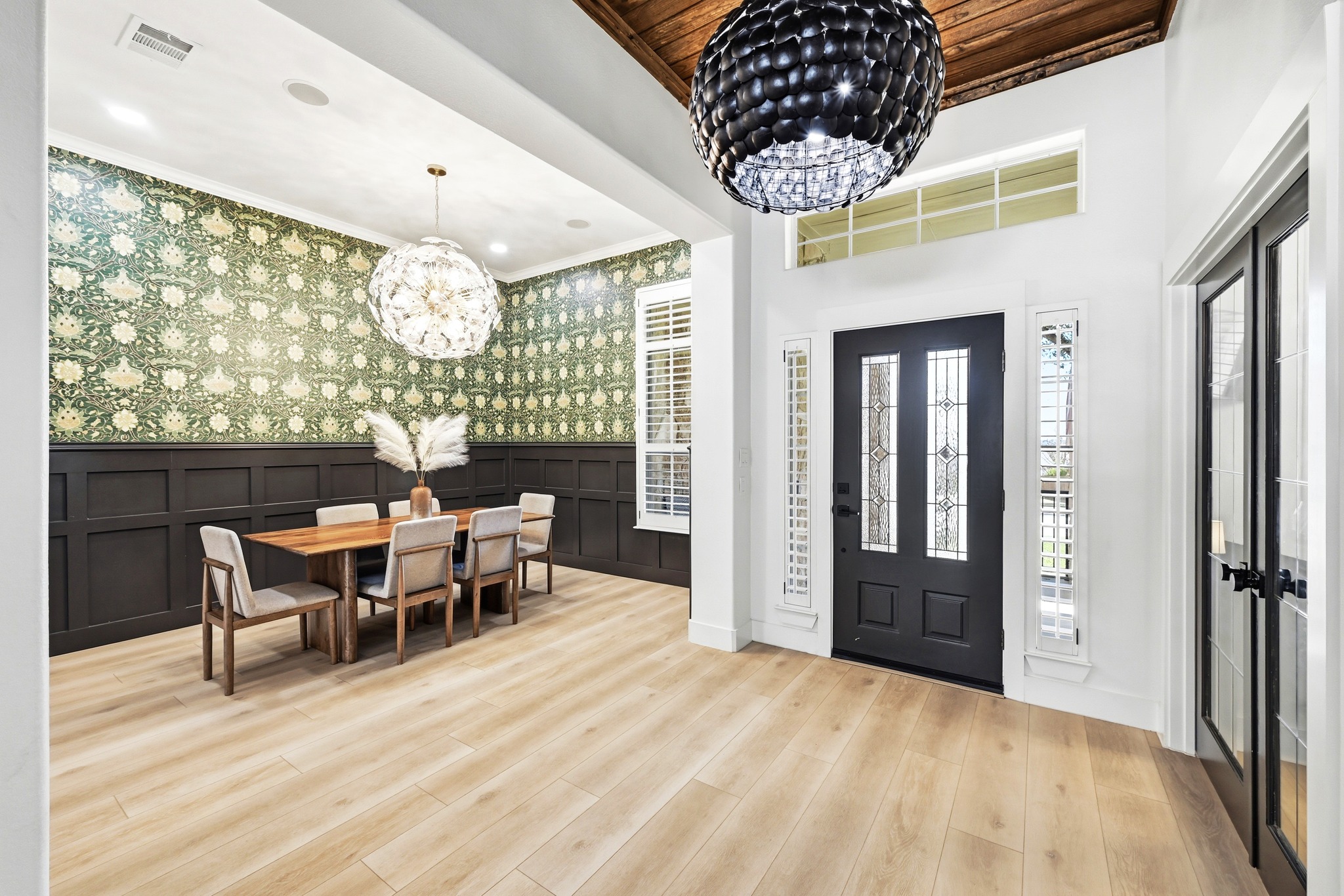 131 Eaton Lane Austin, TX 78737 - Photo 14 of 40 a view of a dining room with furniture window and outside view
