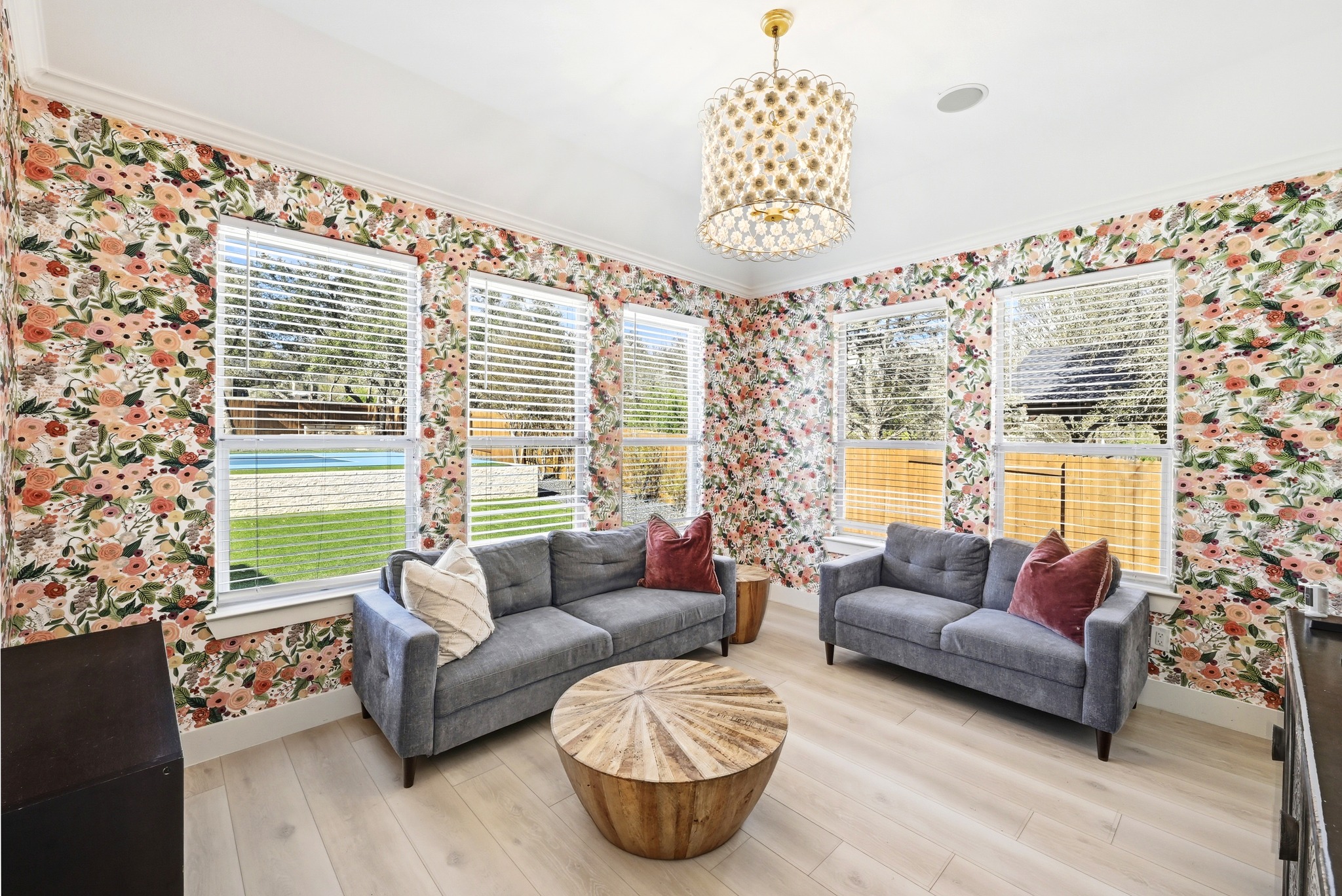 131 Eaton Lane Austin, TX 78737 - Photo 15 of 40 a living room with furniture and a large window