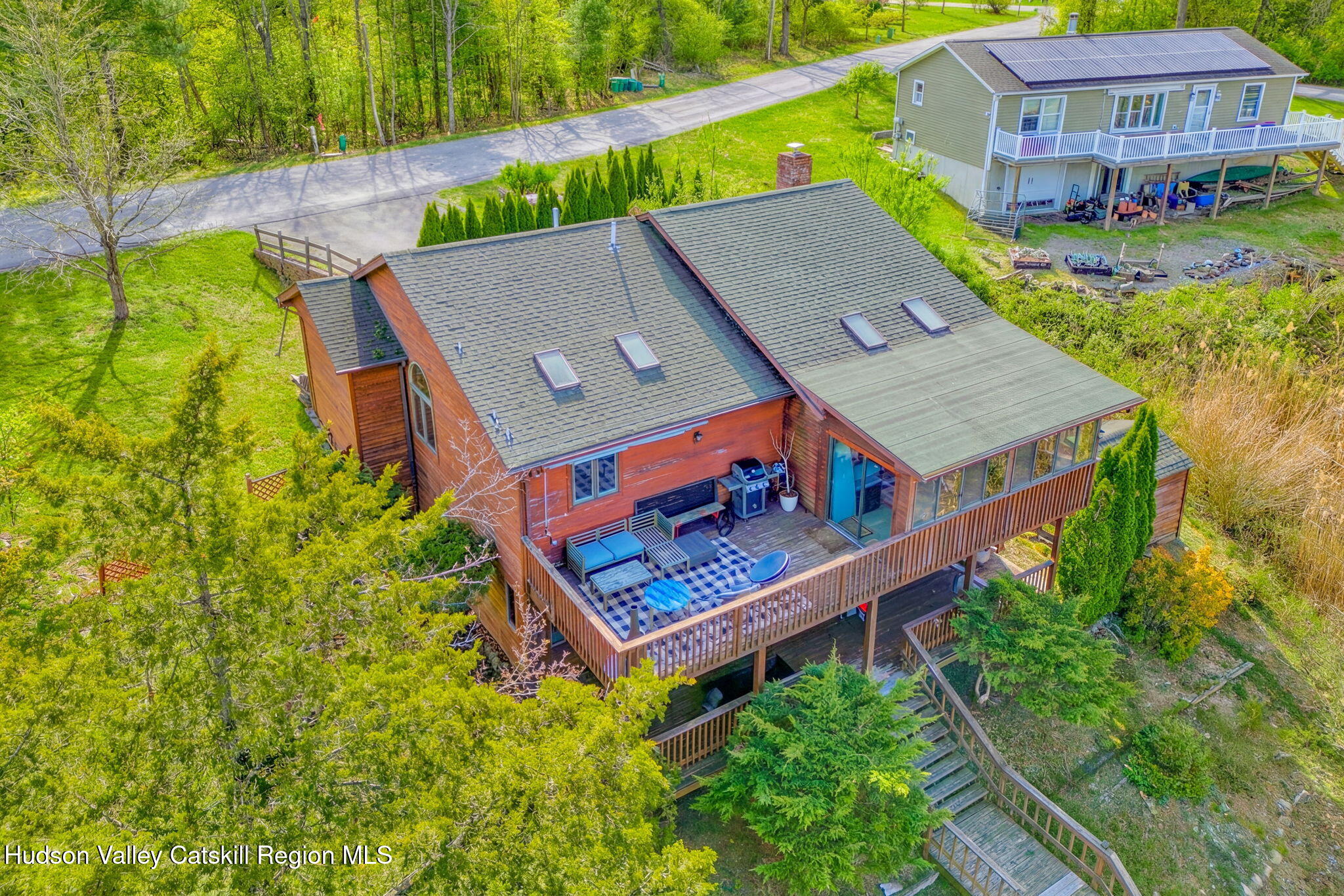 251 Sleepy Hollow Road Athens, NY 12015 - Photo 54 of 60 an aerial view of a house with pool