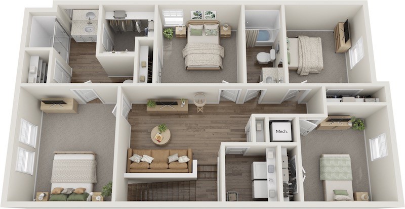 10315 Malta Trce Drive, Unit B Rosharon, TX 77583 - Photo 8 of 49 a bathroom with a sink and mirror