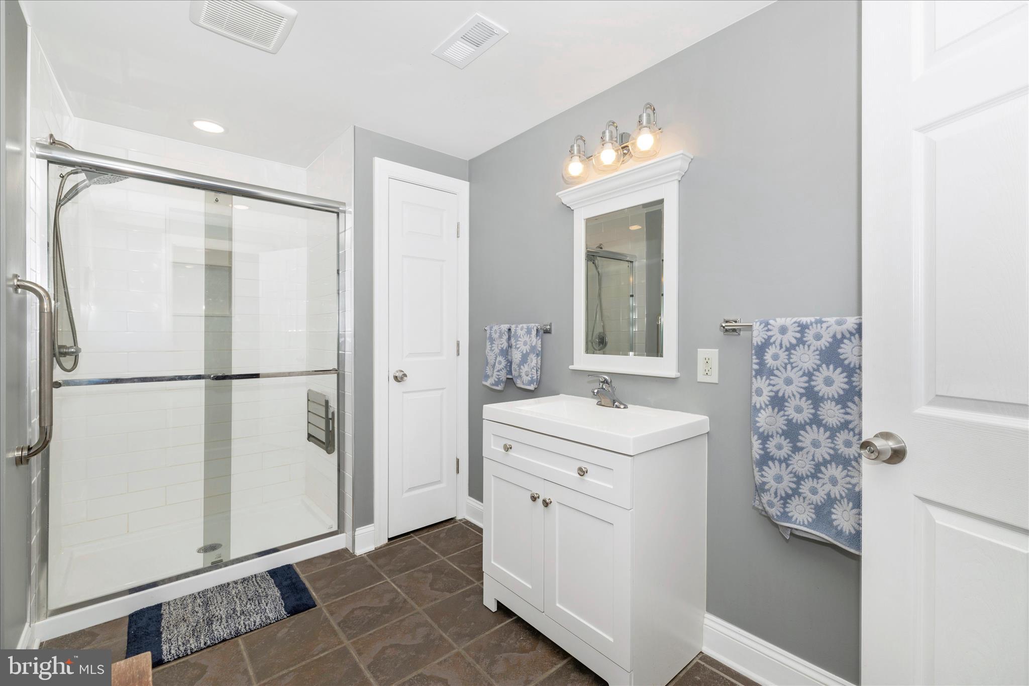 11306 Country Club Road New Market, MD 21774 - Photo 48 of 77 a bathroom with a sink a mirror and a shower