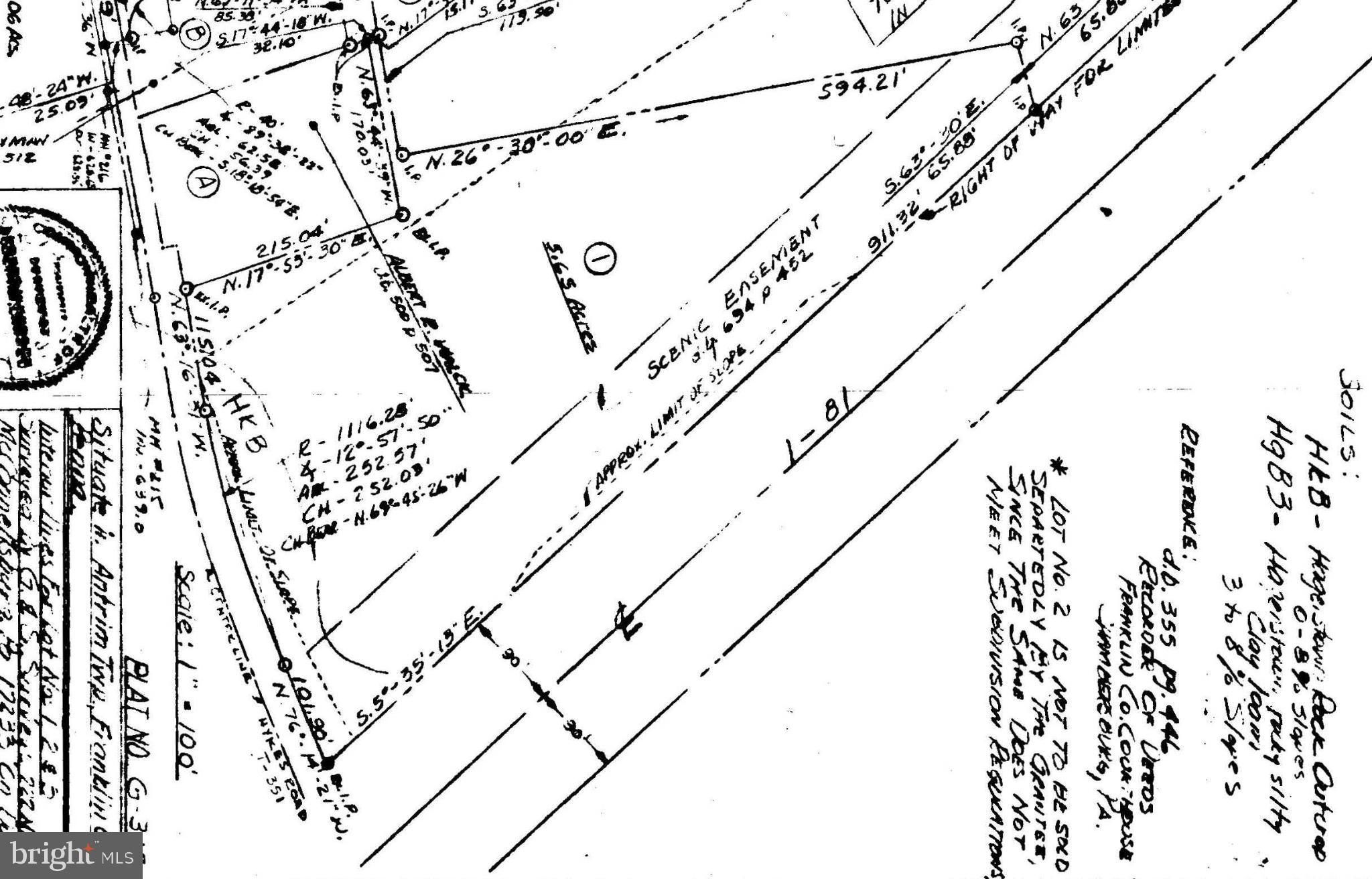 0 Hykes Road Greencastle, PA 17225 - Photo 4 of 4 Detailed land survey blueprint layout.