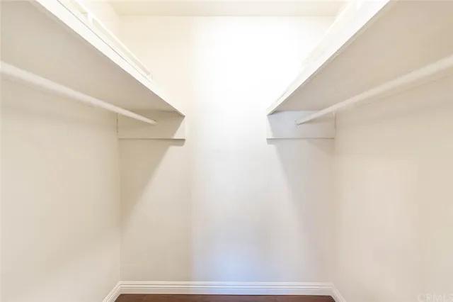 a view of small space with racks on the wall