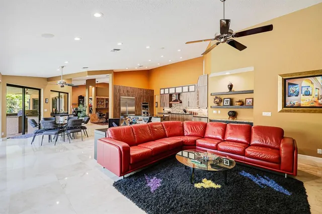 a outdoor view with a sitting space