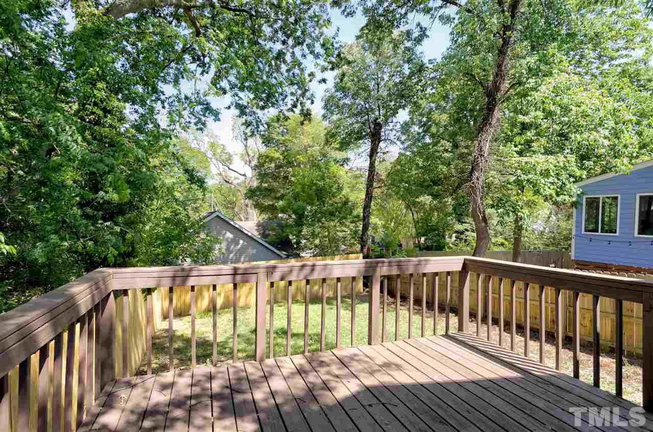 111 Bart Street Raleigh, NC 27610 - Photo 21 of 22 a view of balcony with deck and wooden floor
