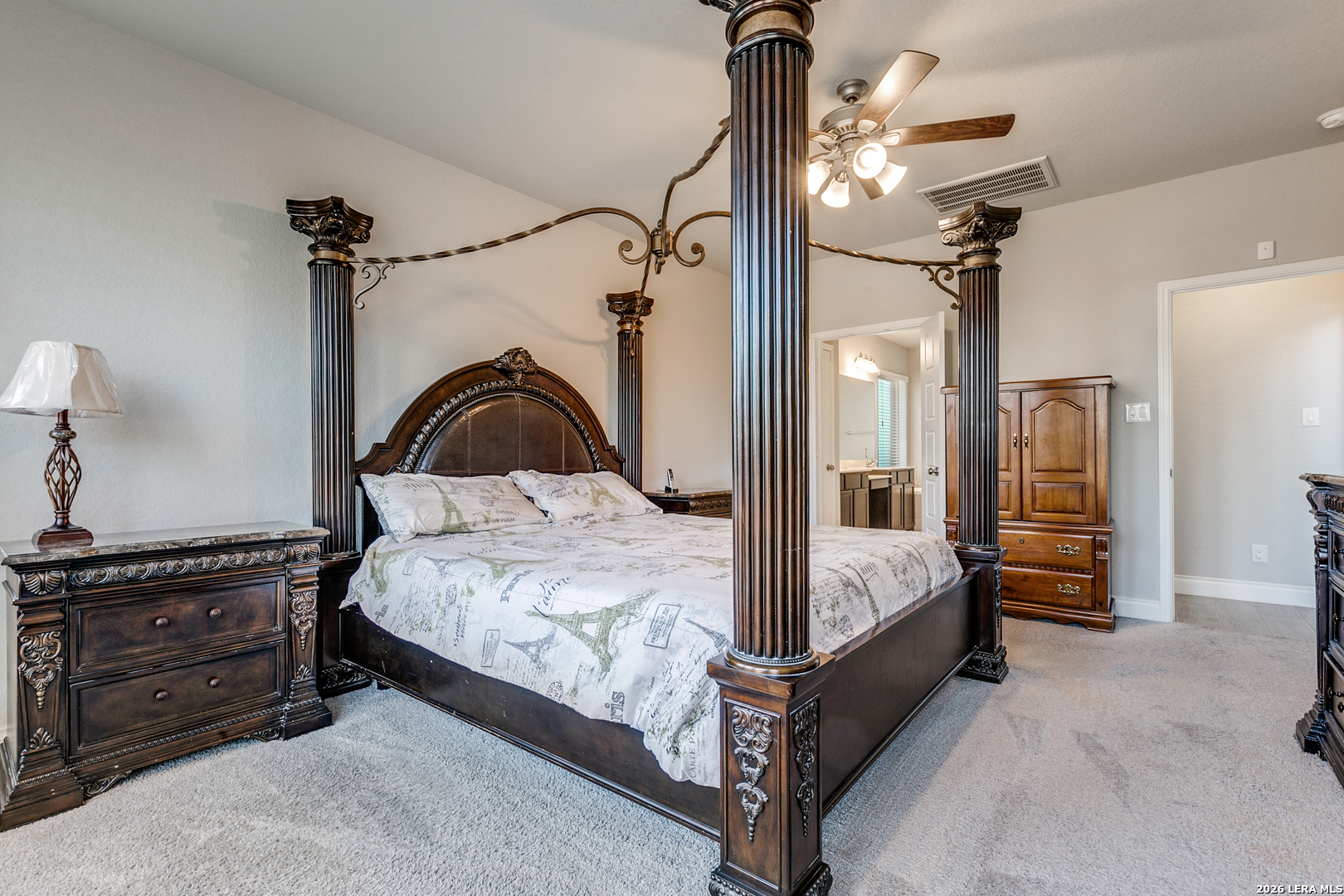 331 Ricadonna San Antonio, TX 78253 - Photo 13 of 28 a bedroom with a bed and a dresser