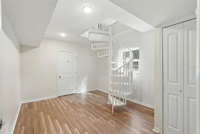 an empty room with a window