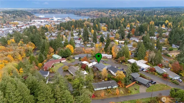 an aerial view of multiple house