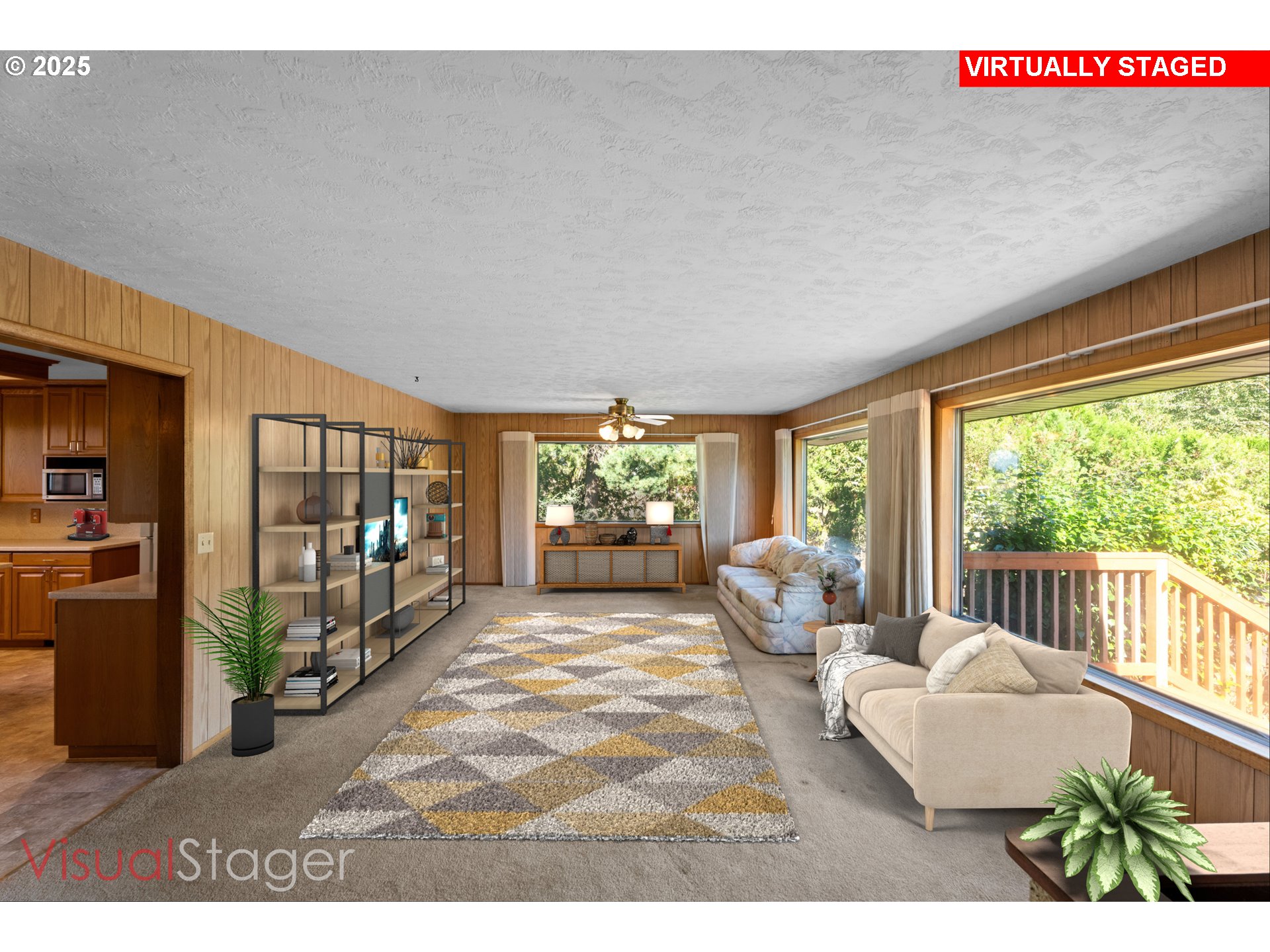 15895 Old Butteville Road Northeast Woodburn, OR 97071 - Photo 10 of 47 a living room with furniture large window and flat screen tv
